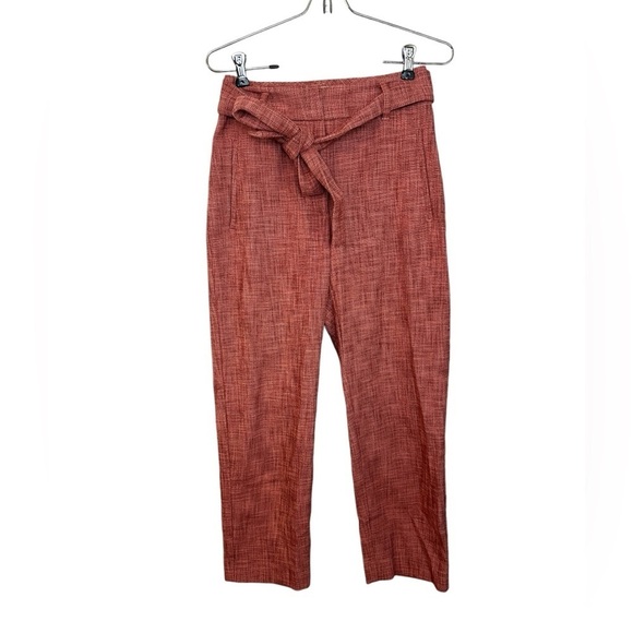 Aritzia Wilfred Tie front Jallade pant Heather pink trousers tweed sz 2 - Picture 5 of 11